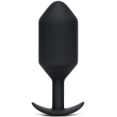 Утяжелённая анальная пробка для ношения b-Vibe Snug Plug 7 огромная чёрная