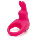 Розовое эрекционное виброкольцо Happy Rabbit