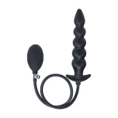 Черная анальная елочка с функцие расширения Beaded Inflatable Silicone Anal Plug