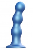 Рельефный фаллоимитатор Strap-On-Me Dildo Plug Balls размер L 15 см голубой