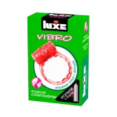Комплект презерватив и виброкольцо Luxe Vibro Поцелуй стриптизёрши 1 шт