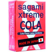 Презервативы Sagami Xtreme Cola со вкусом колы 3 шт