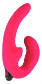 Безремневой анатомический страпон с вибрацией Fun Factory Sharevibe розовый