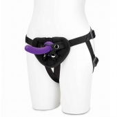 Фиолетовый поясной фаллоимитатор Strap on Harness   5in Dildo Set - 12,25 см.