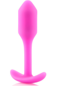 Утяжеленная анальная мини пробка для ношения b-Vibe Snug Plug 1 розовая