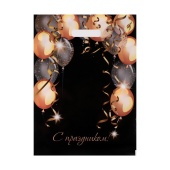 Пакет с вырубной ручкой и принтом в виде шариков (30х40 см)