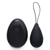 Черное виброяйцо с пультом ДУ 10X Silicone Vibrating Egg