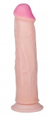 Фаллоимитатор с розовой головкой ART-Style №29 на присоске - 22 см.