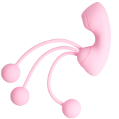 Вакуумный стимулятор клитора с виброшариками Youvic розовый