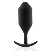 Утяжеленная анальная пробка для ношения b-Vibe Snug Plug 5 большая чёрная