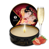 Массажное аромамасло в виде свечи Shunga Sparkling Strawberry Wine Клубника и шампанское - 30 мл