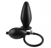 Анальная пробка расширитель Pipedream Anal Fantasy Collection Inflatable Silicone Plug черная - 10,8 см