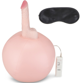 Надувной мяч с реалистичным вибратором Lux Fetish розовый