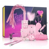 БДСМ-набор из 10 предметов Secret Pleasure Chest Pink Pleasure нежно-розовый