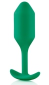 Утяжеленная анальная мини пробка для ношения b-Vibe Snug Plug 2 зеленая