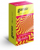 Презервативы Ganzo Extase с точечной и ребристой поверхностью - 12 шт