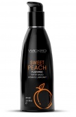 Оральный лубрикант Wicked Aqua Sweet Peach со вкусом сочного персика - 60 мл