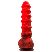 Вибратор на присоске Toyfa Black&amp;Red Monster Tops чёрно-красный