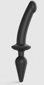 Двусторонний фаллоимитатор Strap-On-Me Switch Plug-In Semi-Realistic Dildo L черный