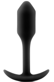 Утяжеленная анальная мини пробка для ношения b-Vibe Snug Plug 1 чёрная