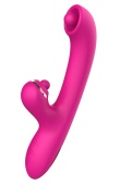 Розовый вибратор-кролик с усиленной стимуляцией точки G