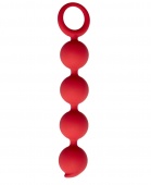 Бордовая анальная цепочка Appulse - 15 см.