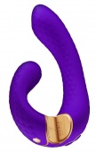 Вибратор с клиторальным стимулятором Shunga MIYO фиолетовый - 18,5 см