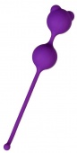 Фиолетовые вагинальные шарики A-Toys с ушками
