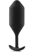 Утяжеленная большая анальная пробка для ношения b-Vibe Snug Plug 4 черная