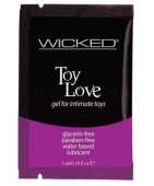 Лубрикант на водной основе Wicked Toy Love для секс-игрушек - 3 мл