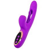 Вибратор-кролик с вакуумной стимуляцией клитора и язычком для зоны G Jos Pitti фиолетовый