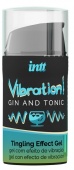 Стимулирующий гель со вкусом джина и тоника и эффектом вибрации Vibration! Gin Tonic - 15 мл