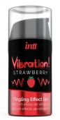Стимулирующий гель со вкусом клубники Intt Vibration! Strawberry - 15 мл