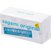 Полиуретановые презервативы Sagami Original 002 с дополнительной смазкой - 12 шт