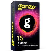 Презервативы Ganzo Extase с точечной и ребристой поверхностью 15 шт