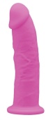  Фаллоимитатор на присоске светящийся в темноте Model 2 15,4 см розовый