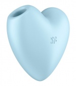 Голубой вакуумный вибростимулятор Satisfyer Cutie Heart