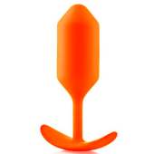 Утяжеленная средняя анальная пробка для ношения b-Vibe Snug Plug 3 оранжевая Утяжеленная средняя анальная пробка для ношения b-Vibe Snug Plug 3 оранжевая