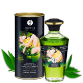 Съедобное органическое согревающее масло Shunga Organica Зелёный чай - 100 мл