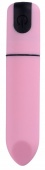 Розовая гладкая коническая вибропуля - 8,5 см.
