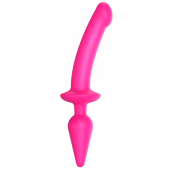 Двусторонний фаллоимитатор Strap-On-Me Switch Plug-In Semi-Realistic Dildo L розовый