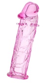 Розовая насадка фаллической формы - 12,5 см. Розовая насадка фаллической формы - 12,5 см.
