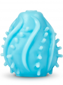 Компактный мастурбатор яйцо с рельефом Gvibe Gegg голубой