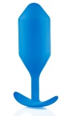 Утяжелённая анальная пробка для ношения b-Vibe Snug Plug 5 большая синяя