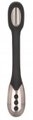 Черный гибкий вибромассажер с электростимуляцией Electro-Charge - 23,5 см.