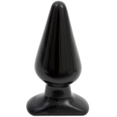 Пробка анальная большая Butt Plugs Smooth Classic Large чёрная - 14 см