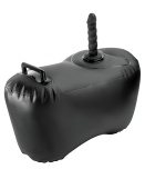 Черное надувное кресло с платформой для фиксации дилдо Body Dock Inflatable Love Seat