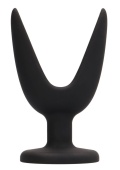 Черная анальная пробка-эспандер Split 1 - 10 см.