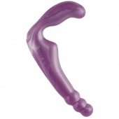 Безремневой фиолетовый страпон из силикона The Gal Pal - 17 см