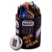 Презервативы с точками и рёбрами Maxus So Much Sex в кейсе 100 шт